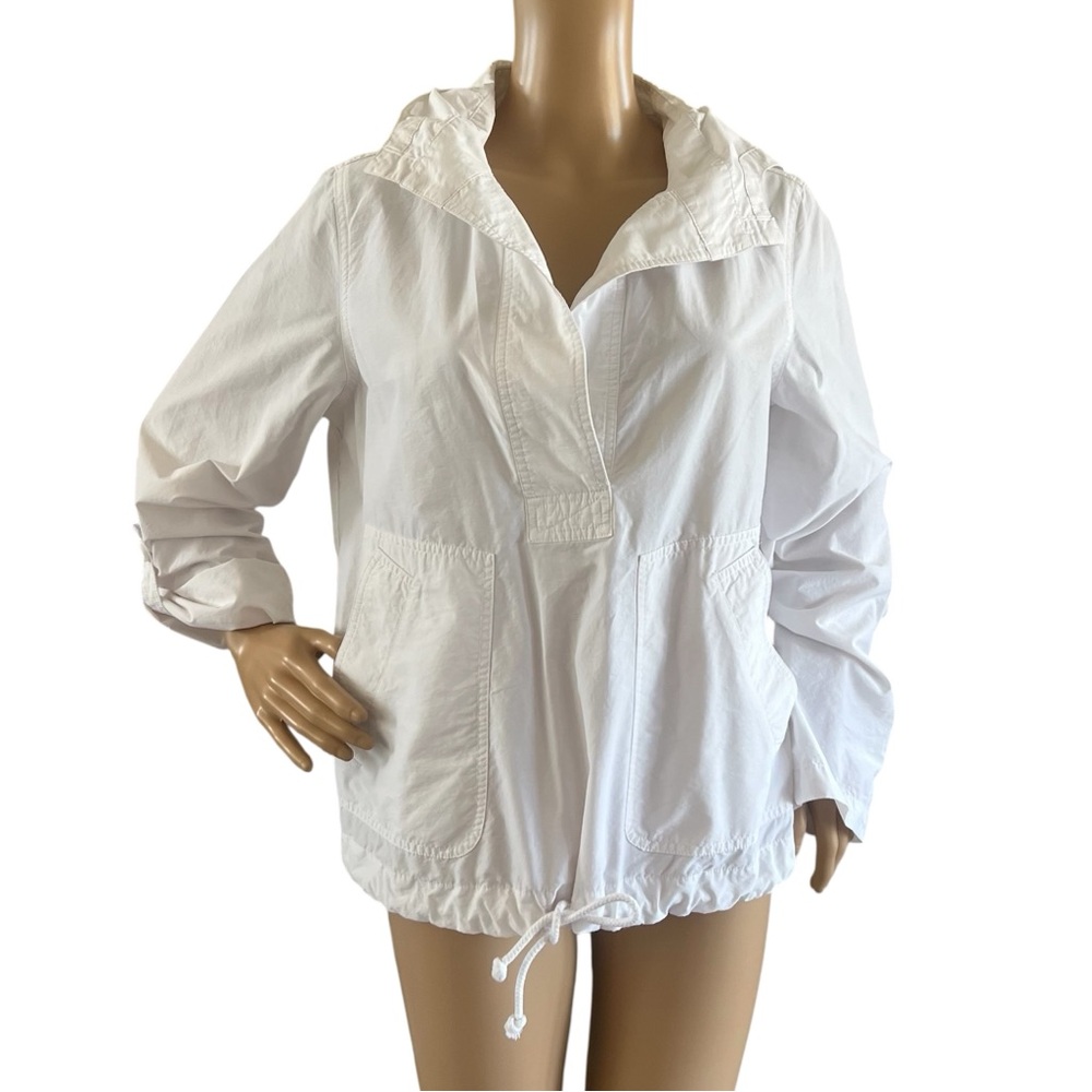 Liz Claiborne White Hooded Utility Jacket